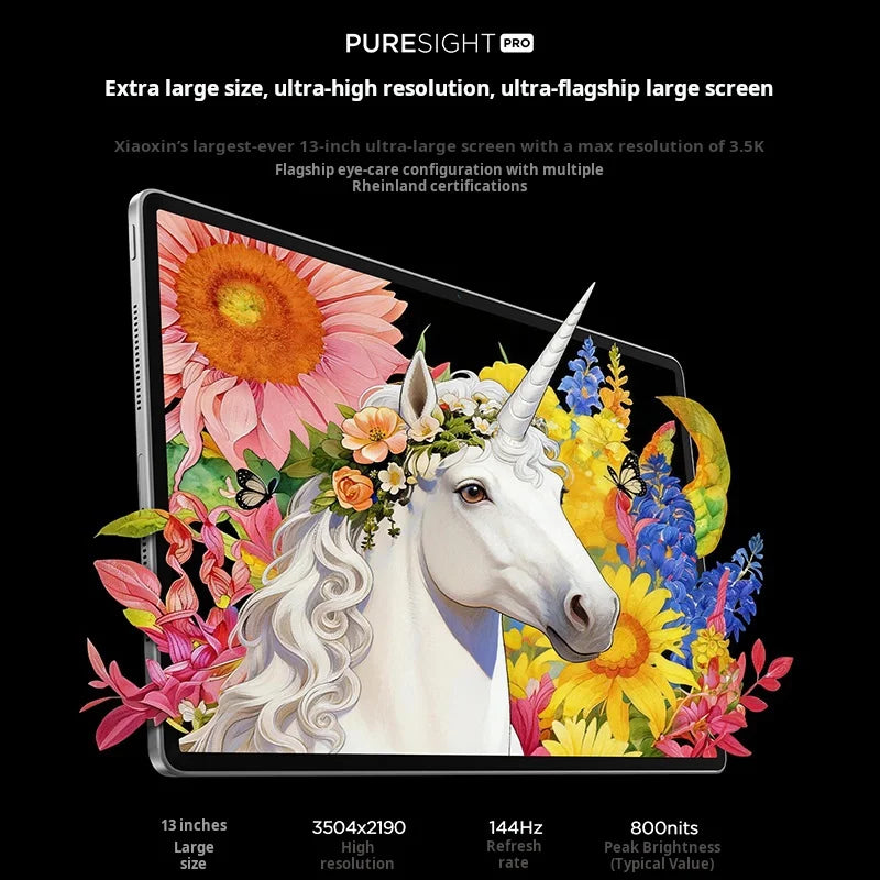 Lenovo Xiaoxin Pro GT 13" Tablet, 3.5K Ultra HD Eye-Care Display 12000mAh Long Battery Life Snapdragon 8 Elite High Performan