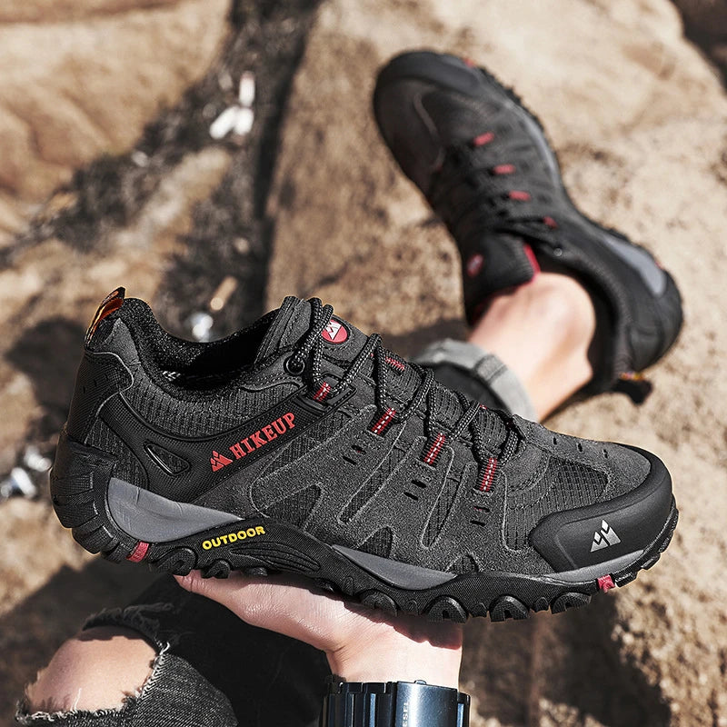 Running Shoes Summer Sports Men's Shoes Spring and Autumn Breathable Casual Walking Shoes Lace-Up Lightweight Solid Color